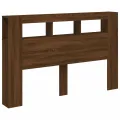 Tête de lit à LED chêne marron 160x18,5x103,5cm bois ingénierie