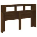 Tête de lit à LED chêne marron 160x18,5x103,5cm bois ingénierie