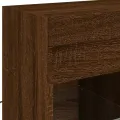 Meuble TV mural avec lumières LED chêne marron 58,5x30x60,5 cm