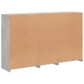 Buffet avec lumières LED gris béton 162x37x100 cm
