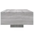 Table basse avec lumières LED sonoma gris 85x55x31 cm