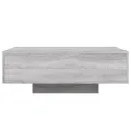 Table basse avec lumières LED sonoma gris 85x55x31 cm