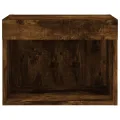 Table de chevet murale avec lumières LED chêne fumé