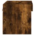 Table de chevet murale avec lumières LED chêne fumé