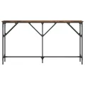 Table console chêne fumé 140x23x75 cm bois d'ingénierie