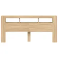 Tête de lit à LED chêne sonoma 220x18,5x103,5cm bois ingénierie