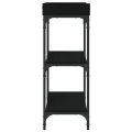 Table console avec étagères noir 100x30x80 cm