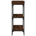 Table console avec étagères chêne marron 100x30x80 cm