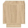 Table de chevet avec lumières LED chêne sonoma 70x36x40,5 cm