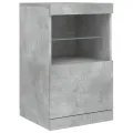 Buffet avec lumières LED gris béton 41x37x67 cm