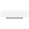 Table basse avec lumières LED blanc 100x100x31 cm