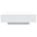 Table basse avec lumières LED blanc 100x100x31 cm