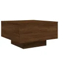 Table basse chêne marron 55x55x31 cm bois d'ingénierie