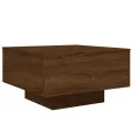 Table basse chêne marron 55x55x31 cm bois d'ingénierie