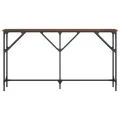 Table console chêne marron 140x23x75 cm bois d'ingénierie
