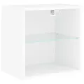 Table de chevet murale avec lumières LED blanc