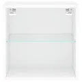 Table de chevet murale avec lumières LED blanc