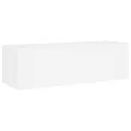 Meuble TV muraux 4 pcs avec lumières LED blanc
