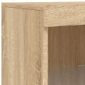 Buffet avec lumières LED chêne sonoma 162x37x100 cm