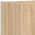 Meuble TV muraux 5 pcs avec lumières LED chêne sonoma