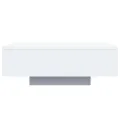 Table basse avec lumières LED blanc 85x55x31 cm