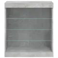 Buffet avec lumières LED gris béton 60,5x37x67 cm