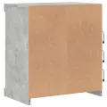 Buffet avec lumières LED gris béton 60,5x37x67 cm