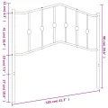 Tête de lit métal noir 100 cm