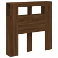 Tête de lit à LED chêne marron 100x18,5x103,5cm bois ingénierie