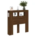 Tête de lit à LED chêne marron 100x18,5x103,5cm bois ingénierie