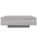 Table basse sonoma gris 100x100x31 cm bois d'ingénierie