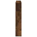 Tête de lit à LED chêne fumé 120x18,5x103,5cm bois d'ingénierie