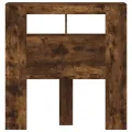 Tête de lit à LED chêne fumé 100x18,5x103,5cm bois d'ingénierie