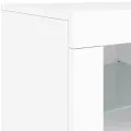 Buffet avec lumières LED blanc 181,5x37x67 cm