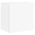 Meubles TV muraux 2 pcs blanc 40,5x30x40 cm bois d'ingénierie