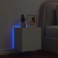 Meuble TV mural avec lumières LED blanc 40,5x35x40 cm