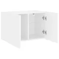 Meuble TV mural blanc 60x30x41 cm