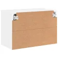 Meuble TV mural blanc 60x30x41 cm