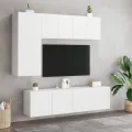 Meuble TV mural blanc 60x30x41 cm