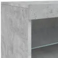 Buffet avec lumières LED gris béton 60x37x67 cm