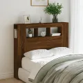 Tête de lit à LED chêne marron 120x18,5x103,5cm bois ingénierie