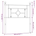 Tête de lit métal blanc 100 cm