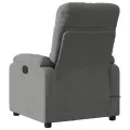 Fauteuil inclinable de massage gris foncé tissu microfibre