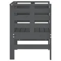 Chaises de jardin lot de 2 gris 61,5x53x71cm bois de pin massif