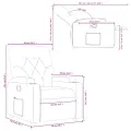 Fauteuil inclinable Crème Similicuir