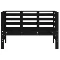 Banc de jardin noir 111,5x53x71 cm bois massif de pin
