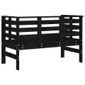 Banc de jardin noir 111,5x53x71 cm bois massif de pin