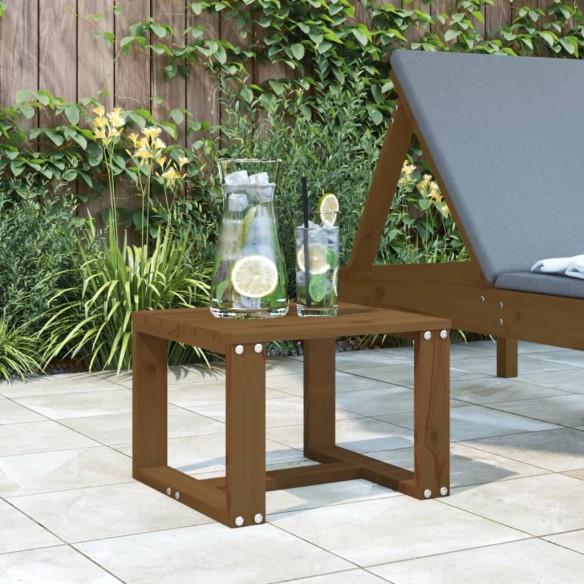 Table d'appoint jardin marron miel 40x38x28,5cm bois massif pin