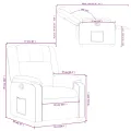 Fauteuil inclinable Vert foncé Tissu
