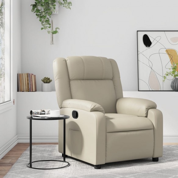 Fauteuil inclinable Crème Similicuir